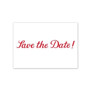 Krima & Isa postkort med teksten Save the date - Tinashjem